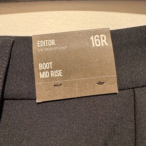 Express Editor Gray Boot Mid Rise Pants